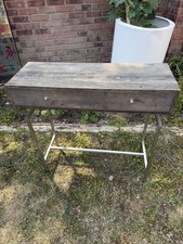 Rustic Wooden Console Table - Antique Finish, Narrow Hallway Table
