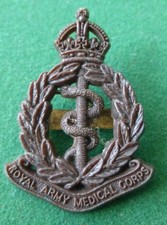 British Army Plastic WW2 Economy Cap Badge Royal Army Medical Corps RAMC