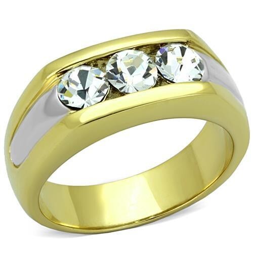 Mens ring three stone - , tone
