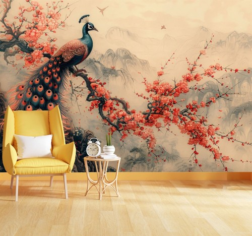Vintage chinoiserie peacock - chinoiserie,