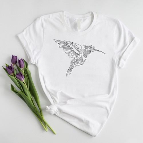 Hummingbird mandala tee - hummingbird,