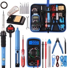 Iron Soldering Kit Adjustable Temperature Welding Tools with PU Tool Bag