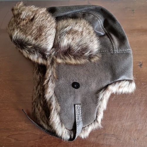 Mens winter trapper hat - winter, faux
