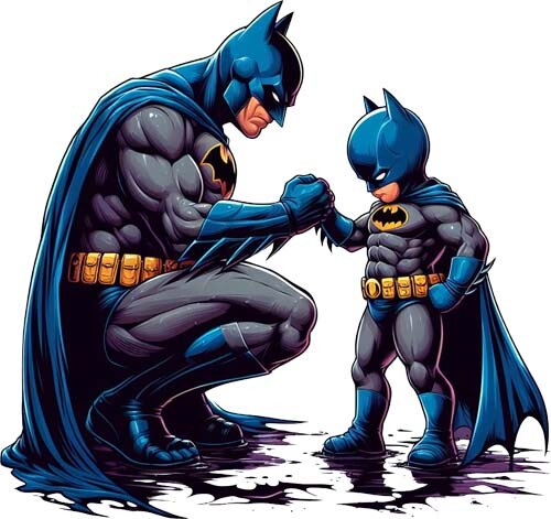 Colourful batman kids cartoon - colourful,