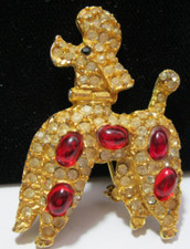 Vintage Dog Brooch Poodle