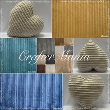 Handmade Soft Jumbo Cord Heart Shape Cushion Cover or Filled Home Toy Pillow