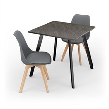 80cm Modern Dining Table & 2