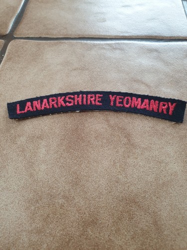 Lanarkshire yeomanry shoulder - lanarkshire,