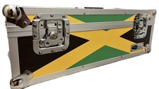 1 x 300 7" Singles Vinyl Record DJ Flight Carry Case Jamaica Flag Storage Record