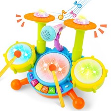deAO Kids Drum Kit with LED