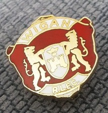 WIGAN WARRIORS MEMORABILIA  - VINTAGE  WIGAN R.L.F.C. PIN BADGE RARE!