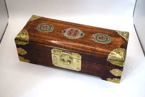 Oriental rosewood jewelry box - rosewood,