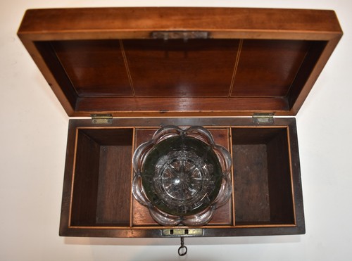 Georgian tea caddy mahogany - georgian, &