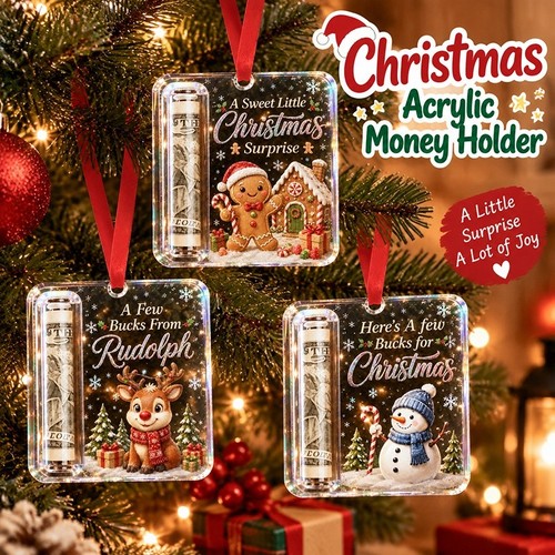 Christmas cash gift ornament - cash,