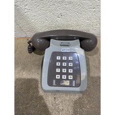 Grey Retro Desktop Corded Landline Telephone Push Button Keypad - For Parts