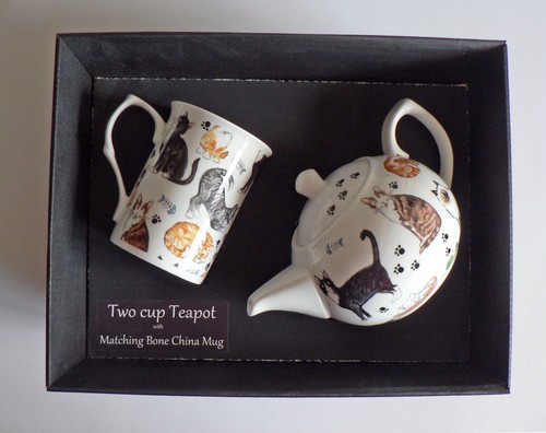 Cats cup teapot with - cup, teapot,with