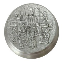 Vintage Royal Selangor Pewter Singapore Festival Merlion Pill Snuff Trinket Box