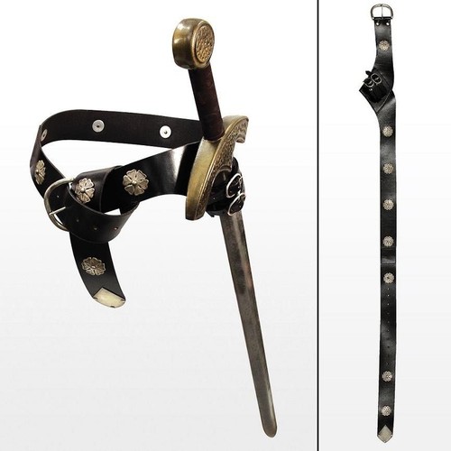 Medieval sword belt with - medieval,