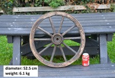 Vintage old wooden cart wagon wheel / 52.5 cm - FREE DELIVERY