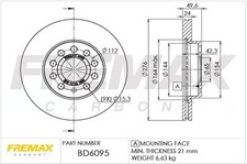 Brake discs Audi A3 1.2 TFSI