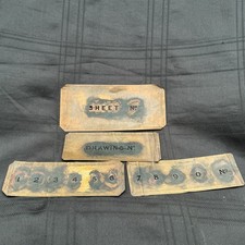 JOB LOT OF ANTIQUE VICTORIAN COPPER DRAWING PLATES WORD STENCILS