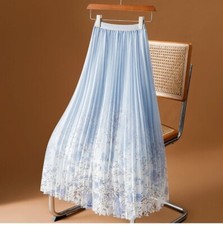 Roses Flowers Pleated Womens