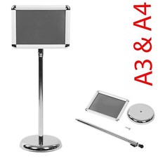 A3/A4 Pedestal Poster Stand Display Floor Stand Sign Menu Outdoor External UK