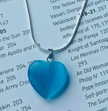 Blue QUARTZ HEART PENDANT -