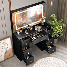 Black Dressing Table with LED