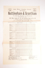 Bus Coach Timetable Sheet Trent Svc. N.o79  & Lincs. Road Car  No.33C 1937