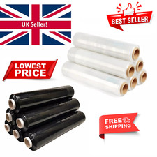 Pallet Wrap Shrink Stretch Cling Film Rolls Black/Clear Parcel Packing