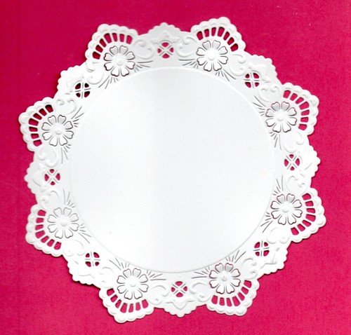Floral lace doily die - doily,