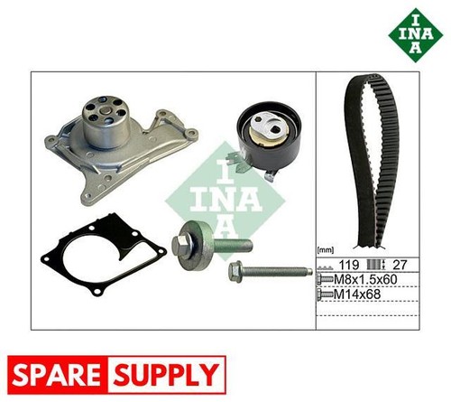 Water pump timing belt set - water,