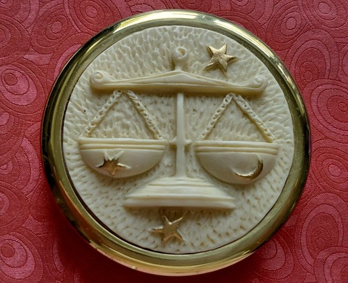 Vtg heavy brass astrological - ,