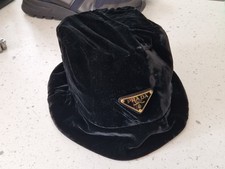 PRADA Velvet Black Bucket Hat