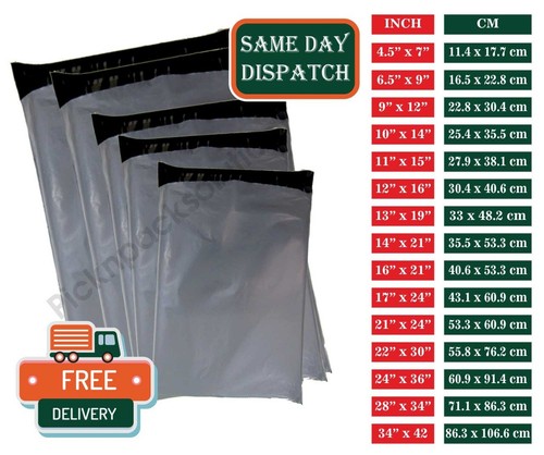Strong grey plastic mailing - grey,