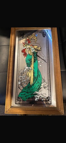 Alfonse mucha vintage mirror - alfonse,