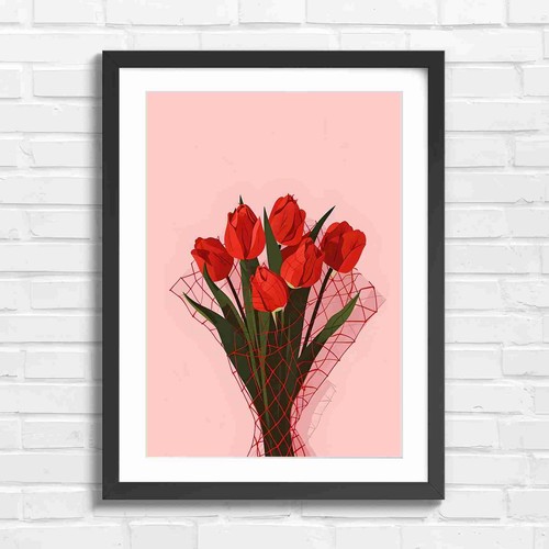 Bold red tulip - bold,