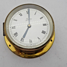 Vintage Marpro Brass Ship's Clock Alarm Clock - Spares or Repairs