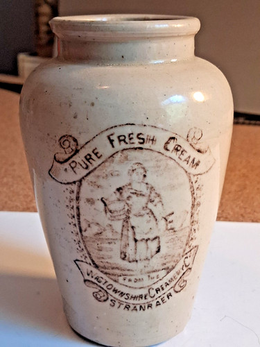 Antique cream pot older - pot,