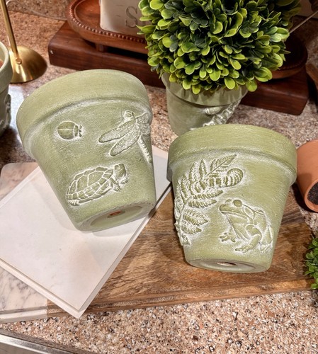 Handcrafted clay planter - handcrafted,