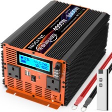 12V  Pure Sine Wave Inverter  to 240V 4000W 8000W Converter Remote LCD UK Plugs