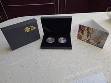 2009 Henry VIII & Mary Rose coloured Silver Proof £5 Coin Set SUPERB