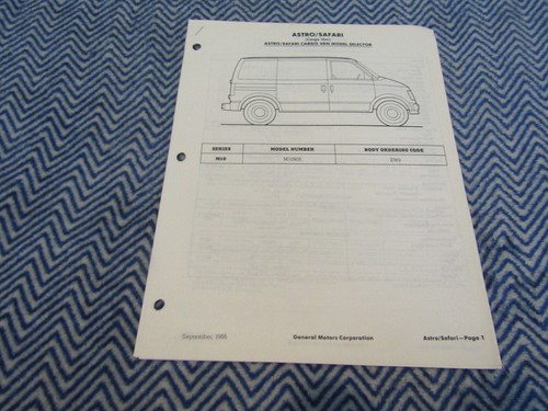 1987 chevrolet astro cargo van - 1987,