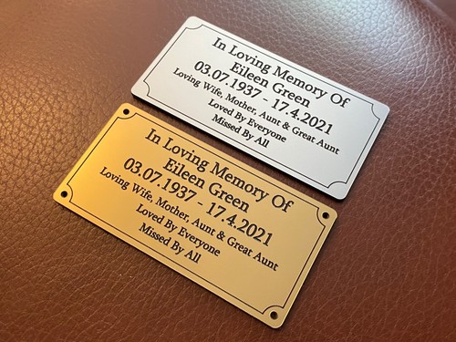 Memorial bench plaques plates - plaques,