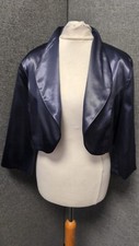 Kaleidoscope Satin Shrug Navy UK 16 LN140 DD 12