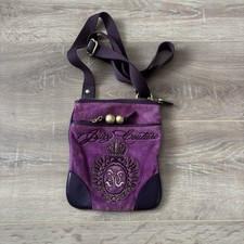 Vintage Juicy Couture Messenger Bag Shoulder Crossbody Purple Velour Y2K VGC