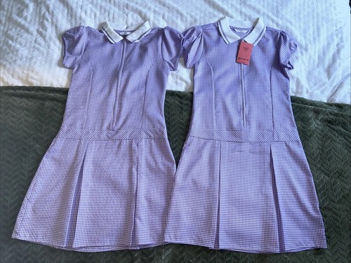 Purple white gingham - &,