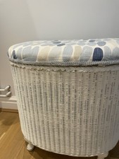 Vintage Lloyd Loom Ottoman Laura Ashley Seaspray Wallace