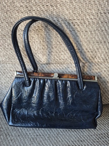 Vintage blue faux leather - vintage,